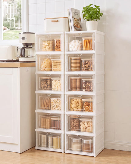 Giantex 6-Tier Folding Shoe Rack Organizer w/Clear Doors