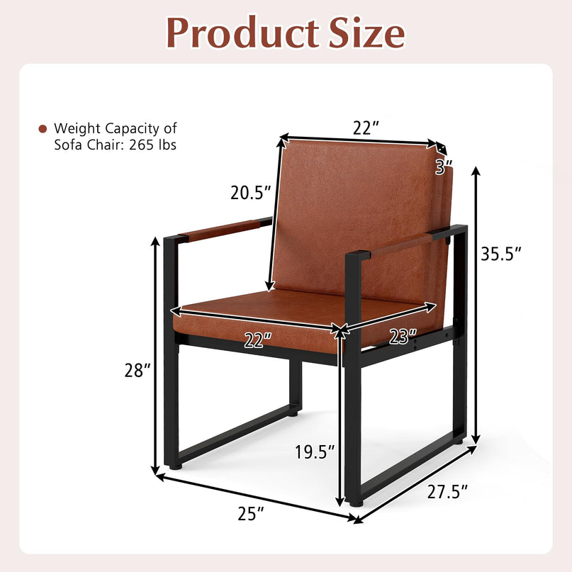 Giantex Modern Accent Chair Set of 2 for Living Room