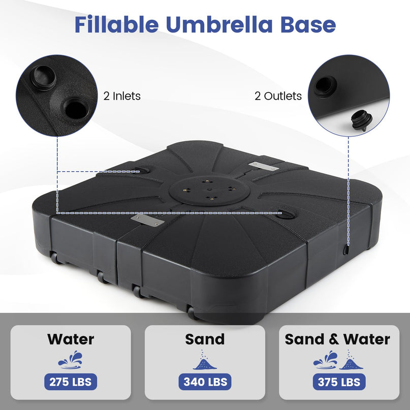 Giantex 375 lbs Cantilever Umbrella Base