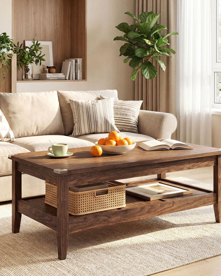 Giantex Mid Century Modern Coffee Table 47" Wood Center Table