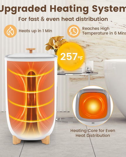 Giantex 40L Large Towel Warmer Bucket, Hot Towel Bucket for Bathroom Spa