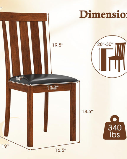 Giantex Wooden Dining Chairs Set of 2/4