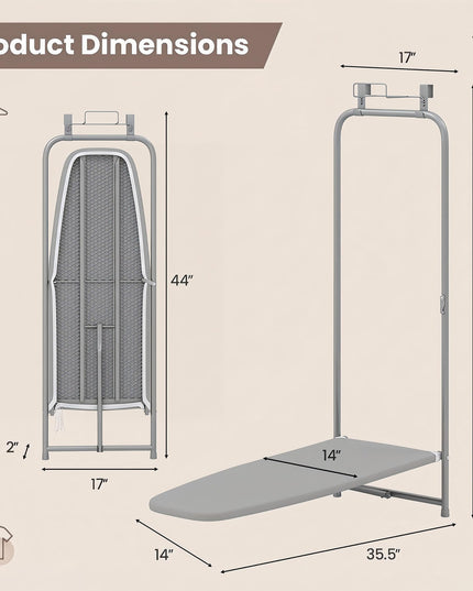 Giantex Over The Door Ironing Board  w/ Heavy-Duty Metal Frame & Cotton Cover for Laundry Room
