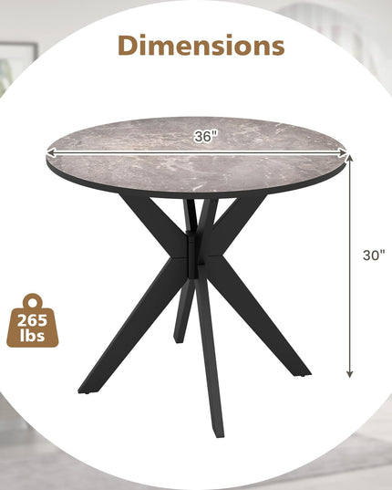 Giantex 36" Round Wood Dining Table