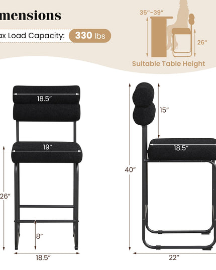 Giantex 26" Counter Height Bar Stools Set of 2/4