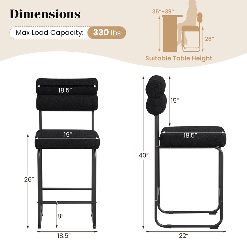 Giantex 26" Counter Height Bar Stools Set of 2/4