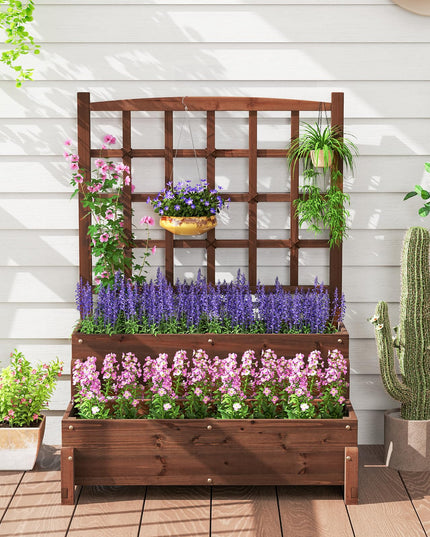 Giantex Raised Garden Bed with Legs and Trellis