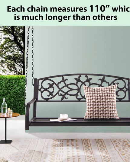 Giantex Patio Metal Porch Swing