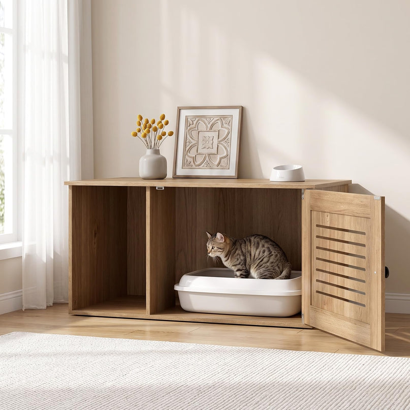 GIANTEX 31.5" Wooden Cat Litter Box Enclosure