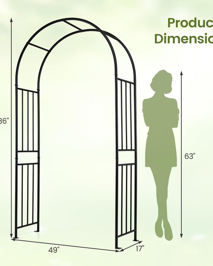 Giantex 86'' Garden Arch Outdoor Metal Arbor Trellis