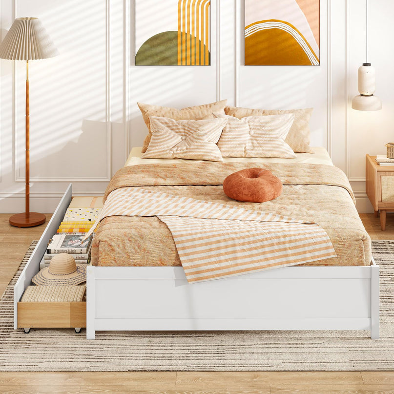Giantex Queen Size Bed Frame with 2 Storage Drawers