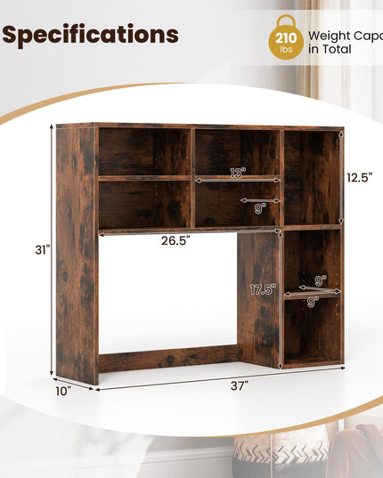 Giantex Desktop Bookshelf for Dorm College Office Home