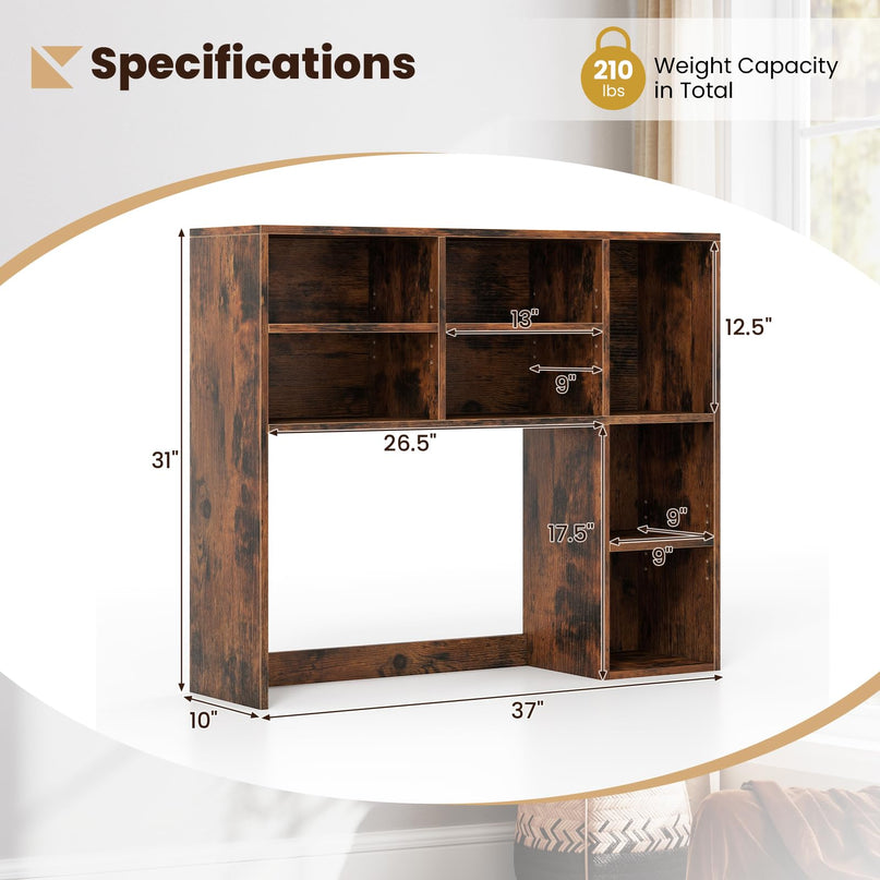 Giantex Desktop Bookshelf for Dorm College Office Home