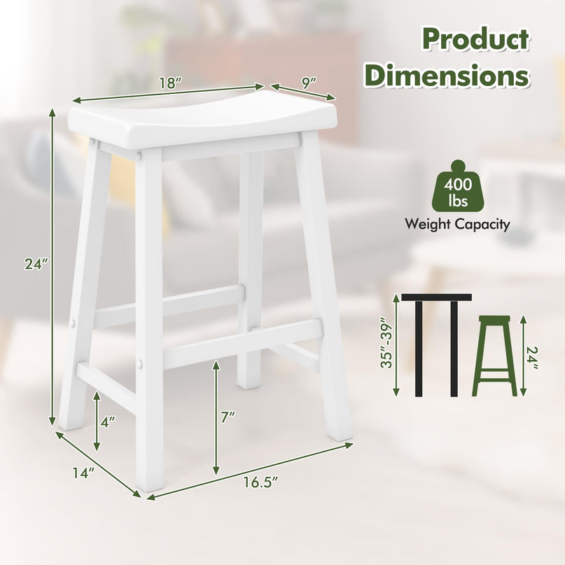 Giantex 24" Bar Stools Set of 2/4 for Kitchen Island