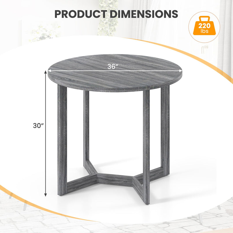 Giantex 36" Round Dining Table for 4