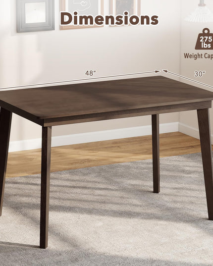 Giantex 48-Inches Dining Table for 4 Rectangular Wooden Kitchen Table