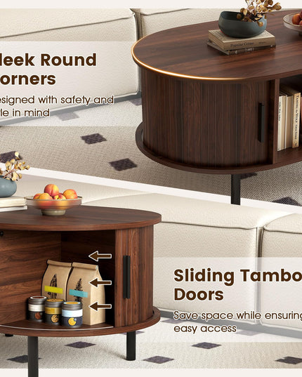 Giantex Oval Coffee Table