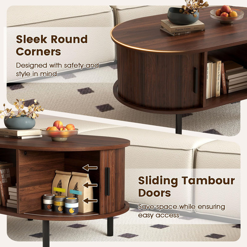 Giantex Oval Coffee Table