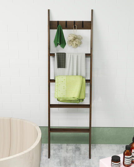 Giantex Bamboo Blanket Ladder