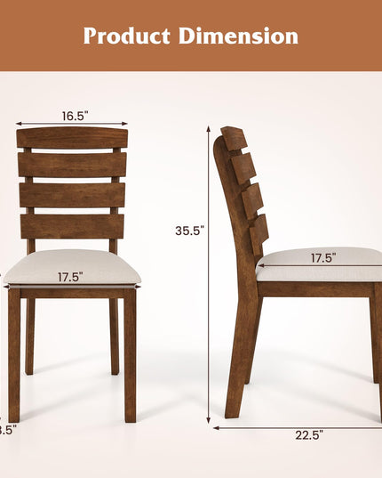 Giantex Wooden Dining Chairs Set for Living Dining Room