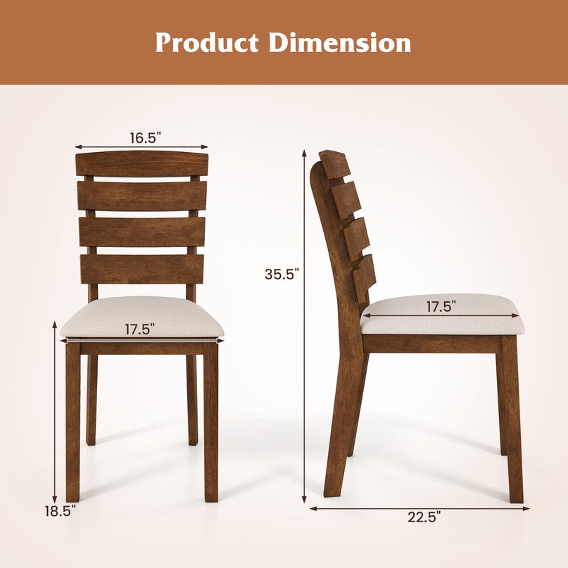 Giantex Wooden Dining Chairs Set for Living Dining Room