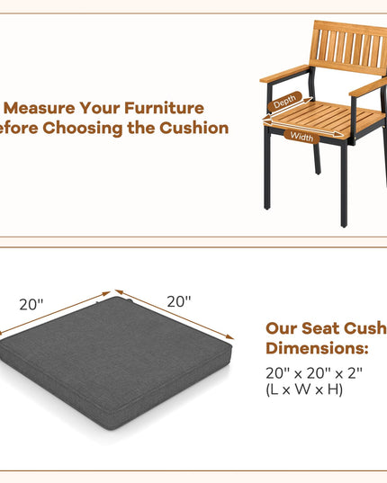 Giantex Set of 2/4/6 Patio Cushions