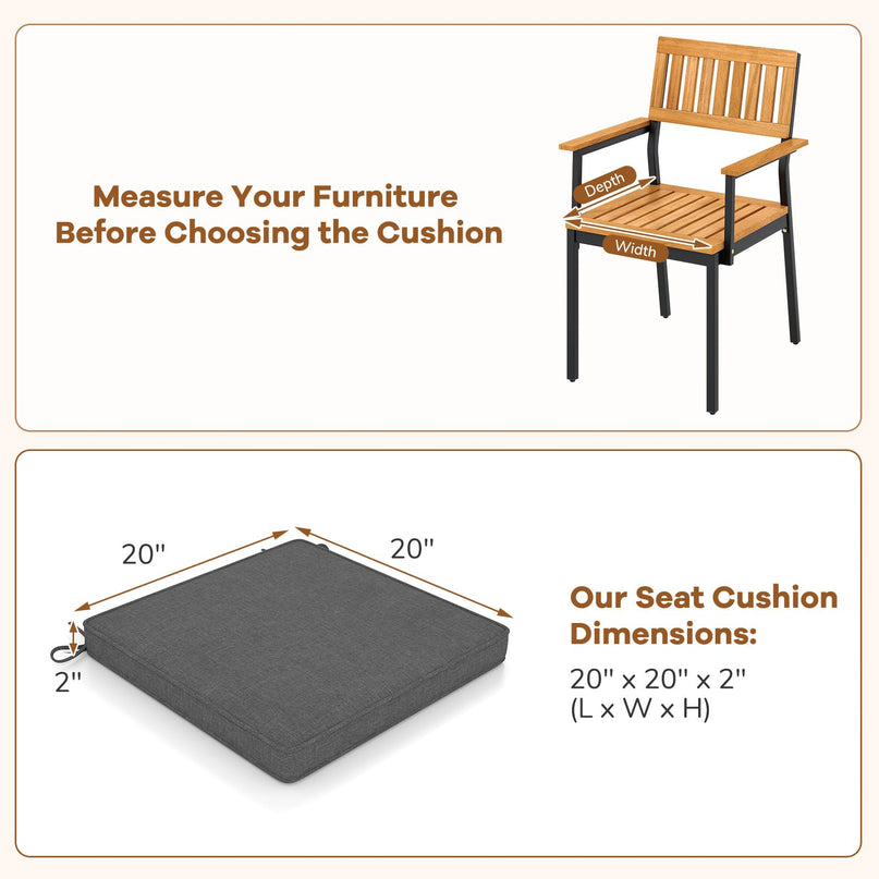Giantex Set of 2/4/6 Patio Cushions