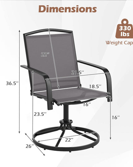Giantex Outdoor Swivel Chairs Set of 2/4