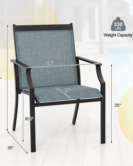Giantex Patio Chairs Set of 2, All Weather Resistant Outdoor Chairs for Front Porch Lawn Garden Yard