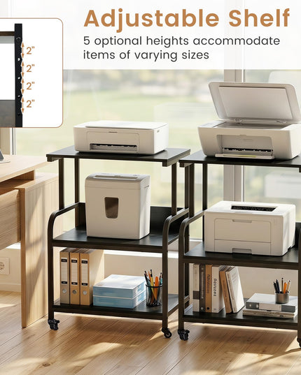 Giantex Rolling Printer Stand with Adjustable Storage Shelf