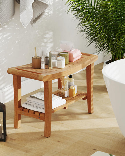 Giantex Teak Wood Shower Bench