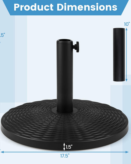 Giantex 21 lbs Patio Umbrella Base Stand Fits 1.5''-1.9'' Poles