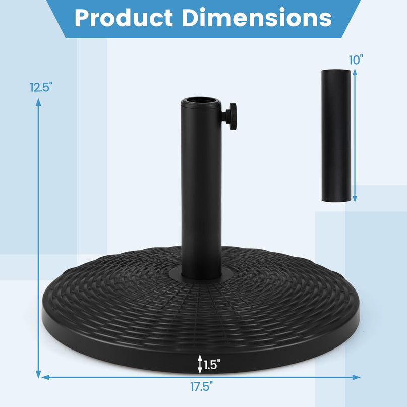 Giantex 21 lbs Patio Umbrella Base Stand Fits 1.5''-1.9'' Poles