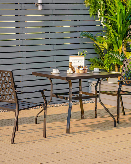 Giantex Patio Dining Chairs, Outdoor Stackable Metal Chair