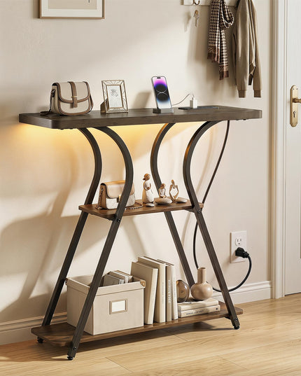 Giantex 32" Console Table with LED Lights
