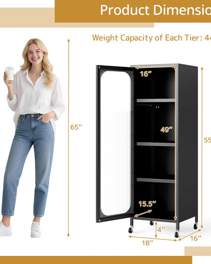Armoire de rangement mobile à 5 niveaux Giantex