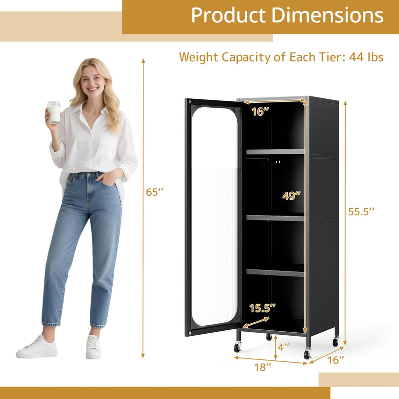 Armoire de rangement mobile à 5 niveaux Giantex