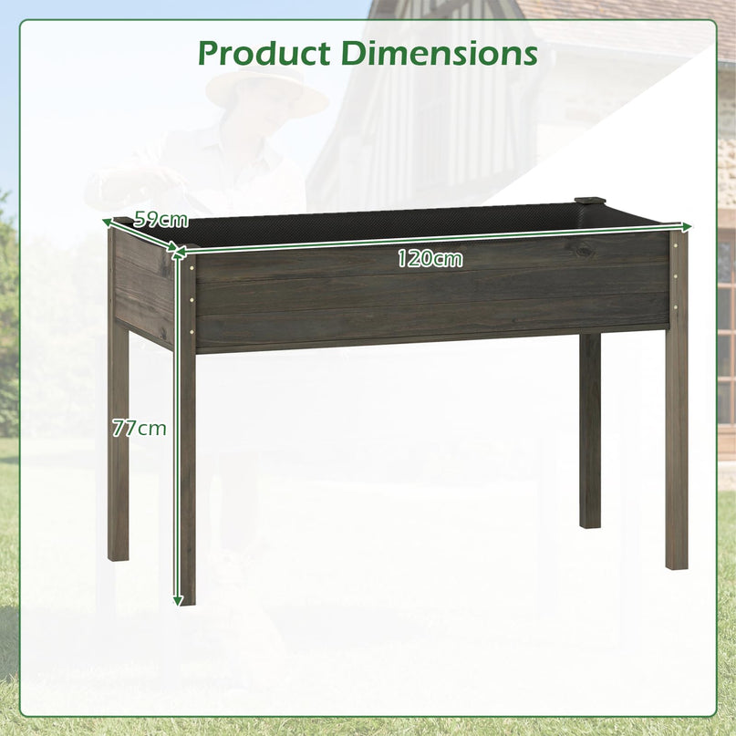 Raised Garden Bed with Legs (47" L x 23" W x 30" H)
