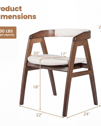 Giantex Fauteuil d'appoint moderne du milieu du siècle, en tissu, bambou