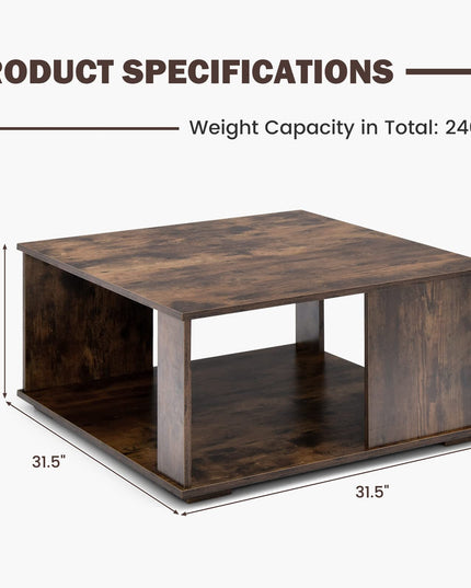 Giantex 32” Square Coffee Table