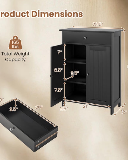 Giantex  Freestanding Bathroom Storage Cabinet