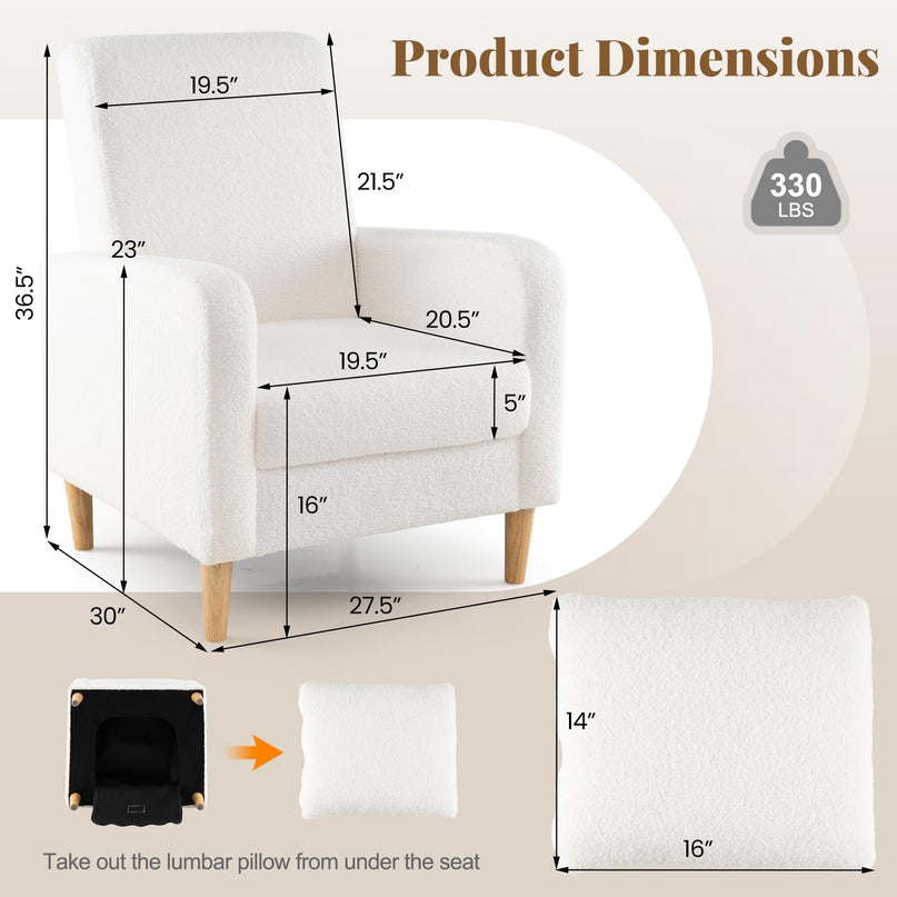 Giantex Modern Accent Chair set of 1/2