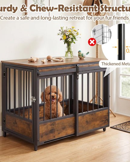 Giantex Dog Crate Furniture with 2 Doors