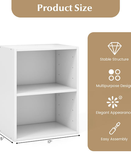 Giantex Bookshelf and Bookcase 2-layer Storage Shelf
