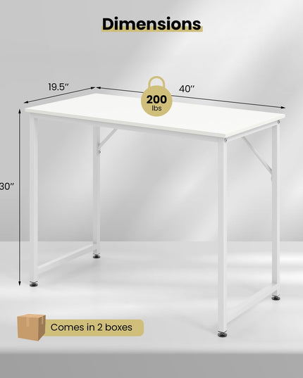 Giantex 6.5 FT Small Conference Table, 2 PCS 40" x 19.5" Rectangular Meeting Table with Heavy-Duty Metal Frame