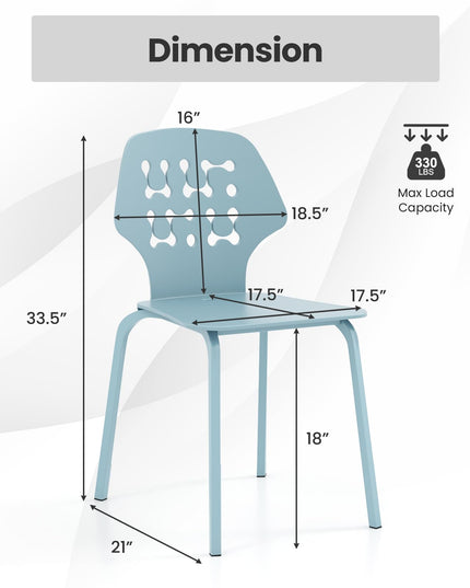 Giantex Metal Dining Chairs Set of 4