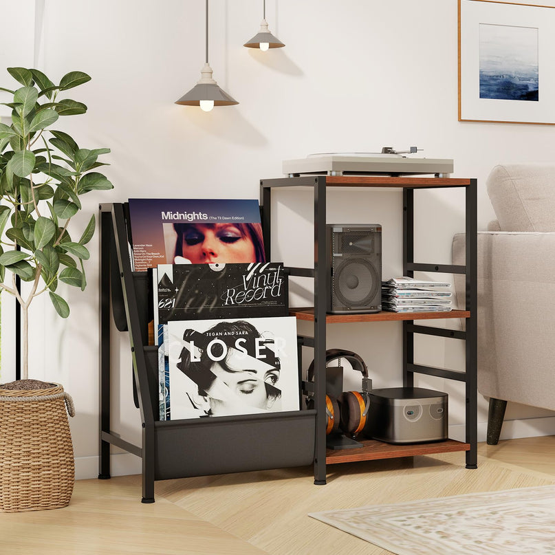 Giantex Record Player Stand with Vinyl Storage