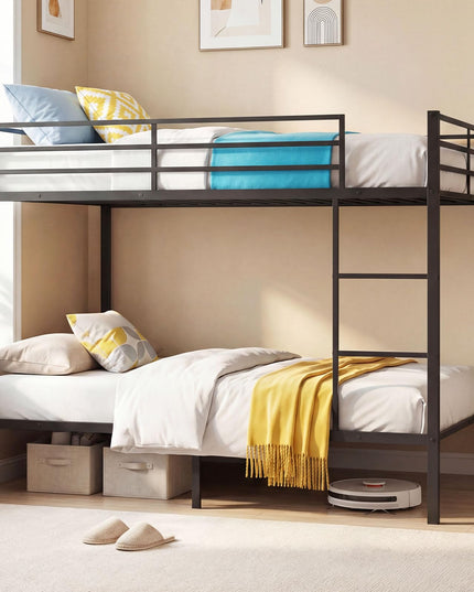 Giantex Metal Bunk Bed Full Over Full | Heavy-Duty Bunk Bed Frame with Full Length Safety Guardrail