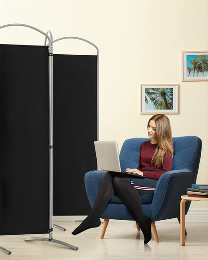Giantex 6.2Ft Folding 4 Panel Room Divider Black