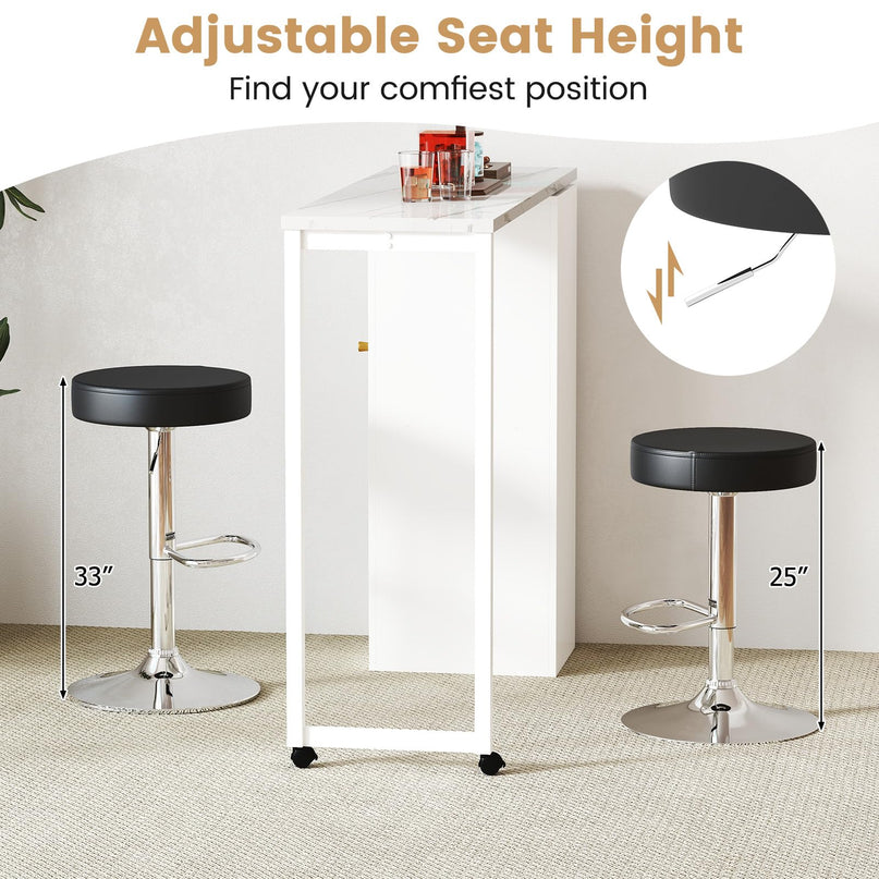 Giantex Bar Stool Set with Swivel Padded Seat for Kitchen